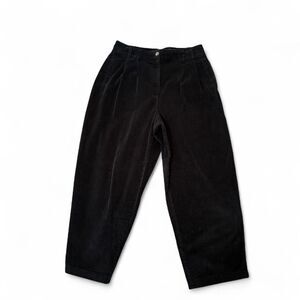 Vintage 100% Cotton Black Corduroy Relaxed Fit Pants size 14P
